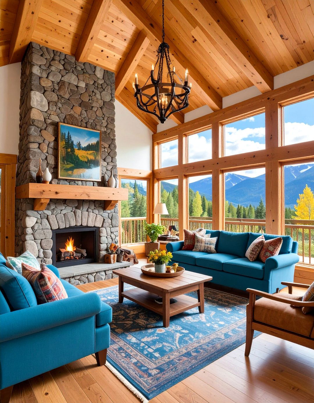 Log Cabin Sunroom with Authentic Mountain Style - 25 Rustic Sunroom Ideas