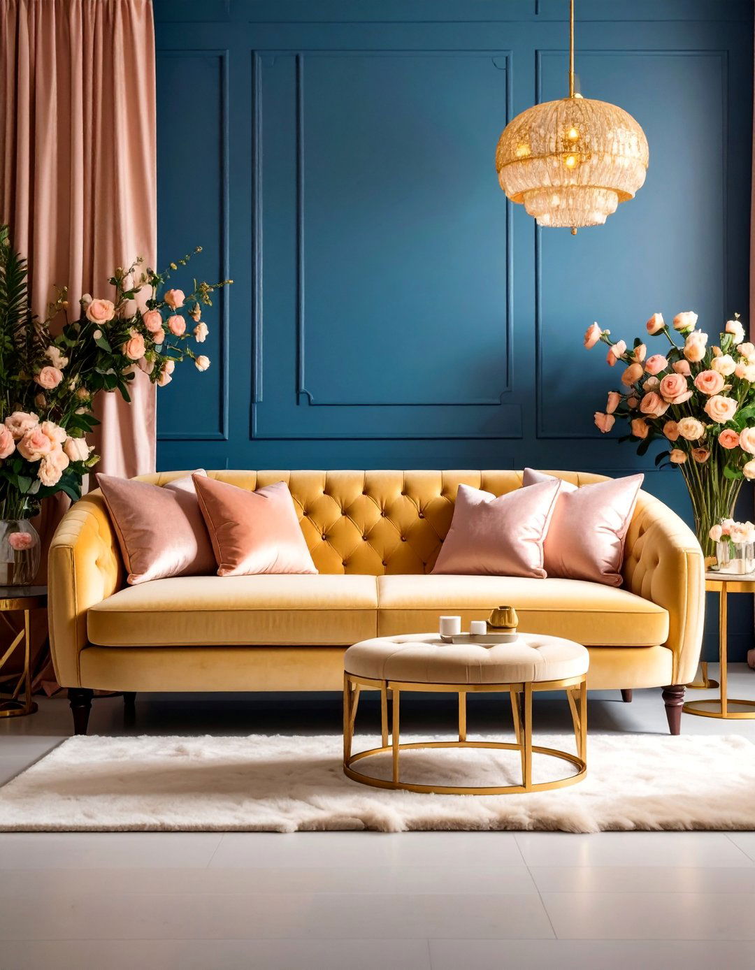 Luxe Mohair Sofa Textural Richness - 25 Living Room Couch Ideas