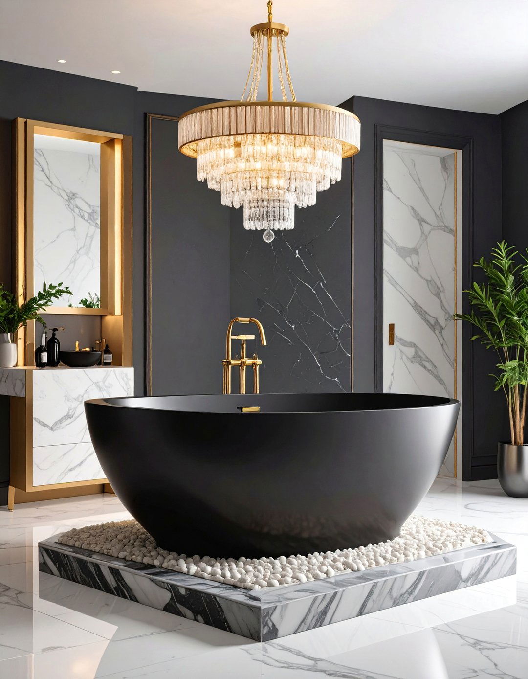Luxurious Bathtub Centerpiece Art Deco Bathroom - 25 Art Deco Bathroom Ideas