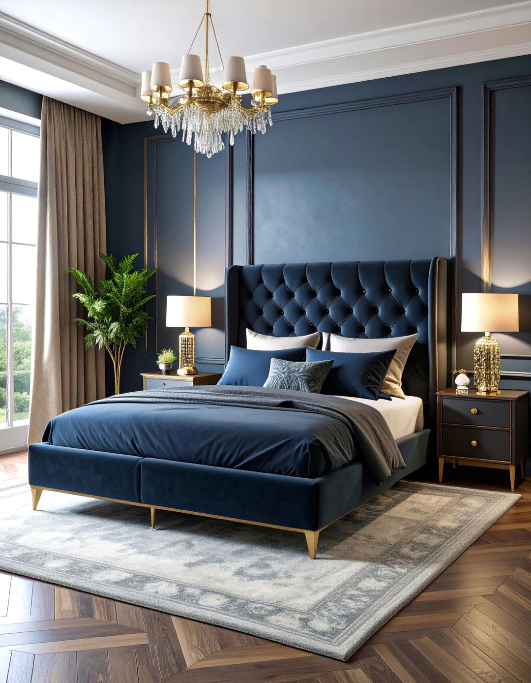 Luxurious Charcoal Velvet Bedroom Suite - 25 Charcoal Bedroom Ideas