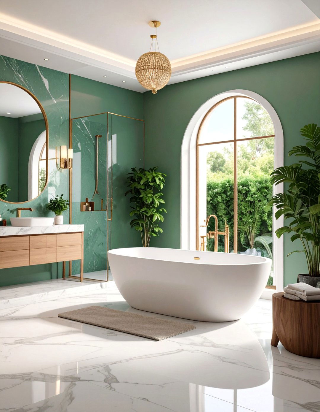 Luxurious Master Bathroom Suite - 25 Transitional Interior Design Ideas