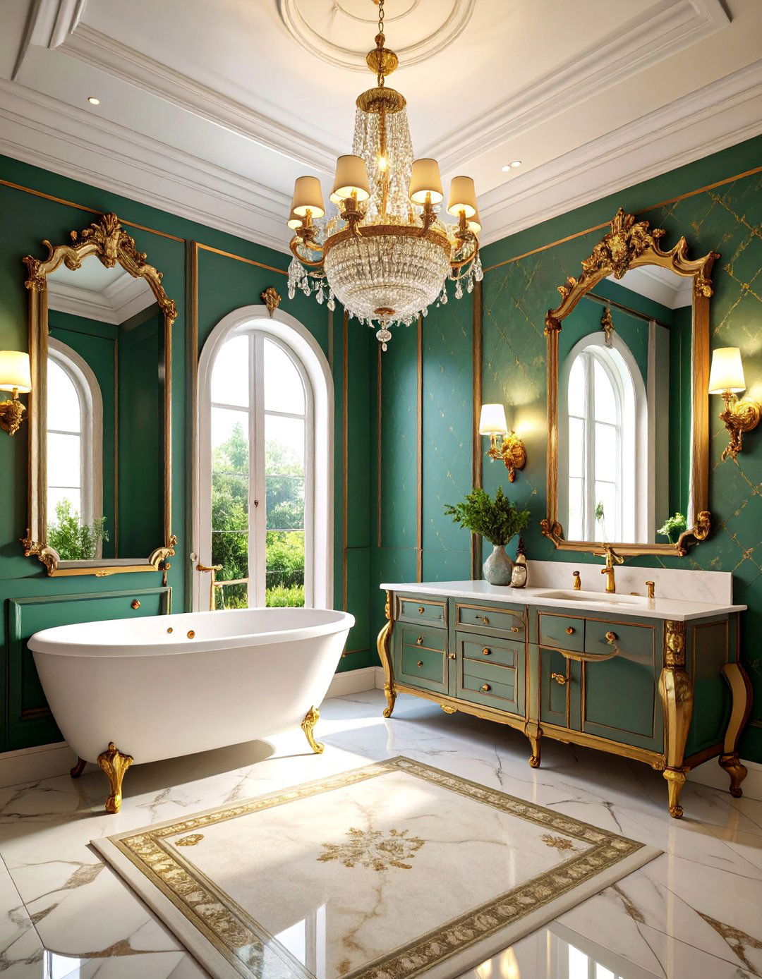Luxurious Powder Room Jewel Box - 25 Glam Interior Design Ideas