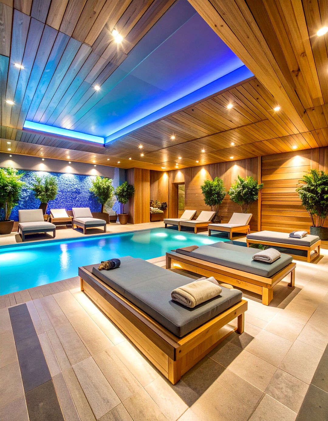 Luxurious Spa Retreat with Sauna - 25 basement decorating ideas