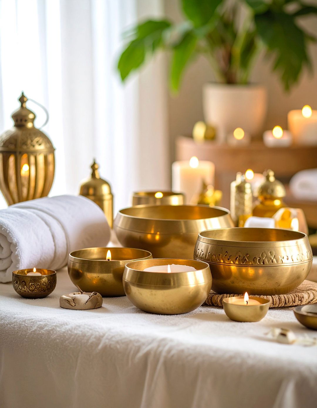Luxury Brass Spa Retreat Experience - 25 21th Wedding Anniversary Ideas