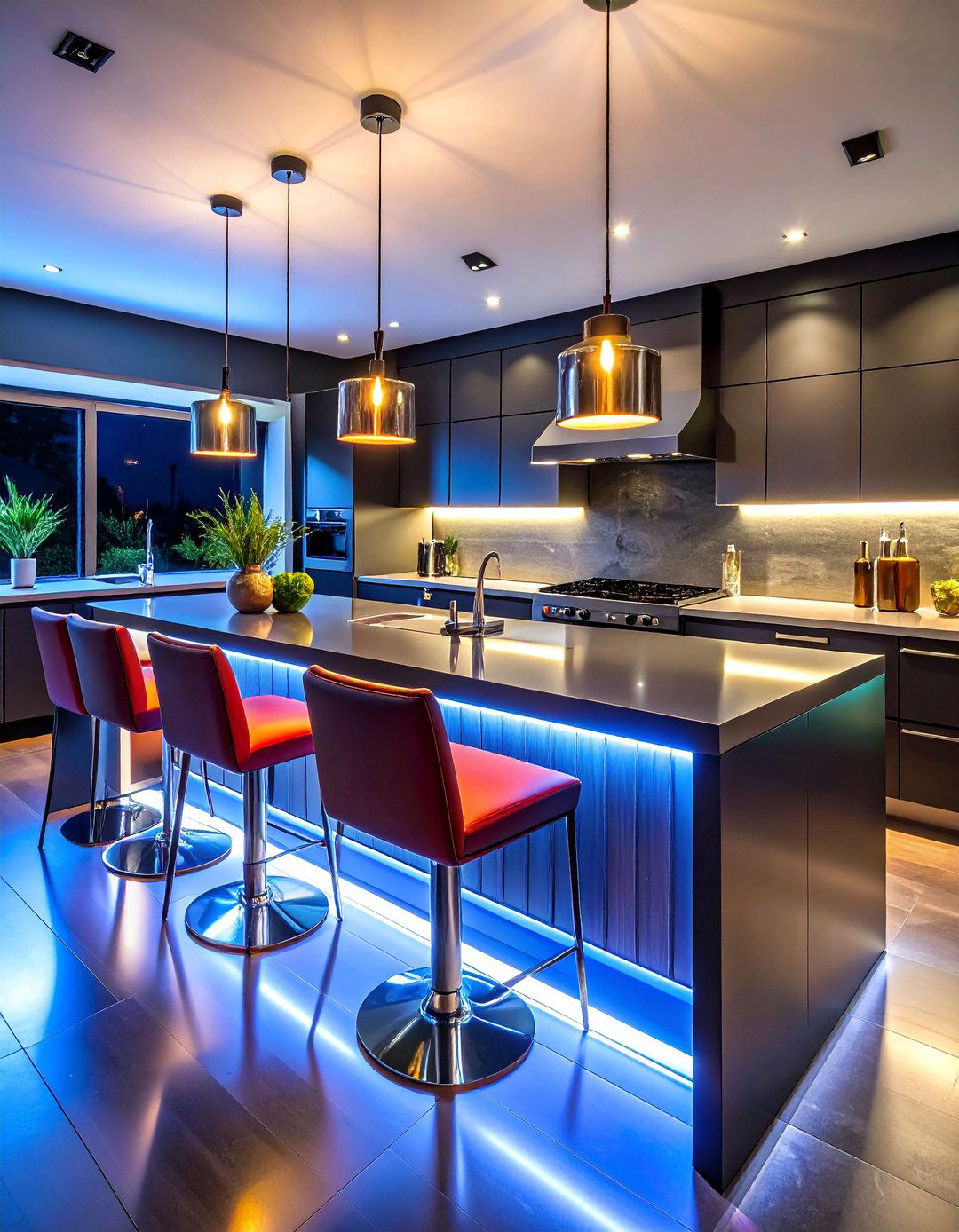 Luxury Breakfast Bar with Heated Seating - 25 Breakfast Bar Ideas