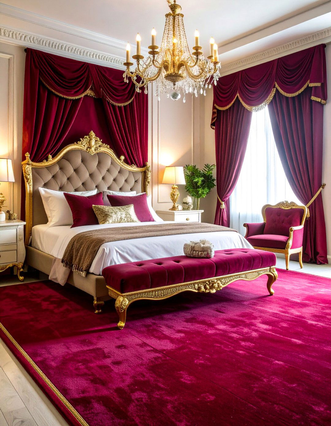 Luxury Carpet Bedroom with Cut Pile Velvet Texture - 25 Bedroom Flooring Ideas