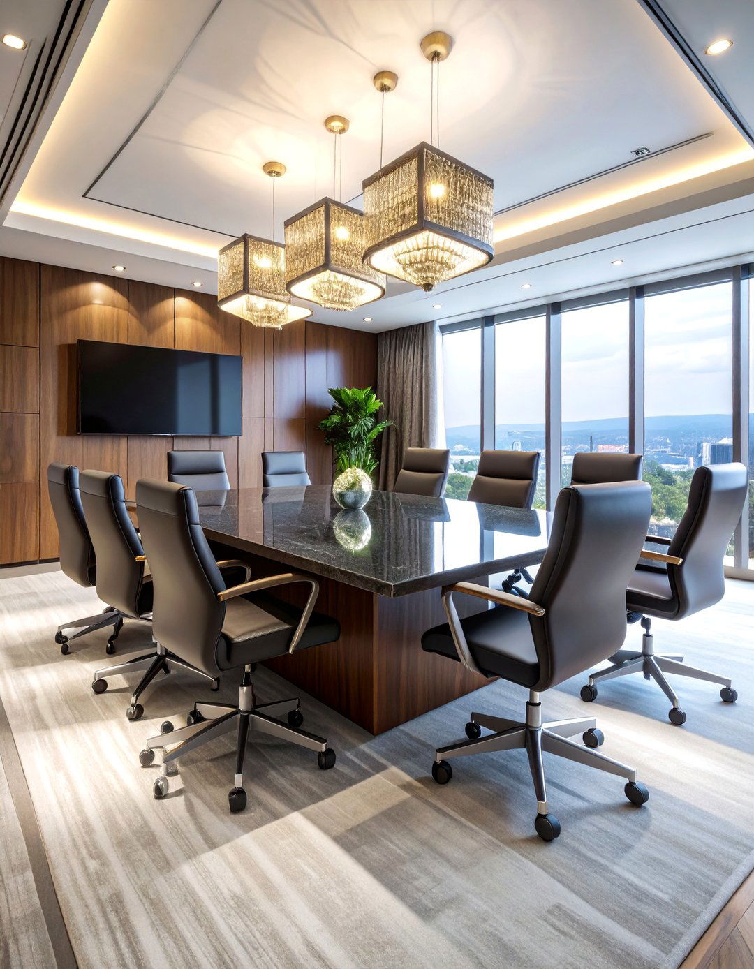 Luxury Conference Room with Premium Leather Furnishings - 25 Conference Room Design Ideas and Inspiration