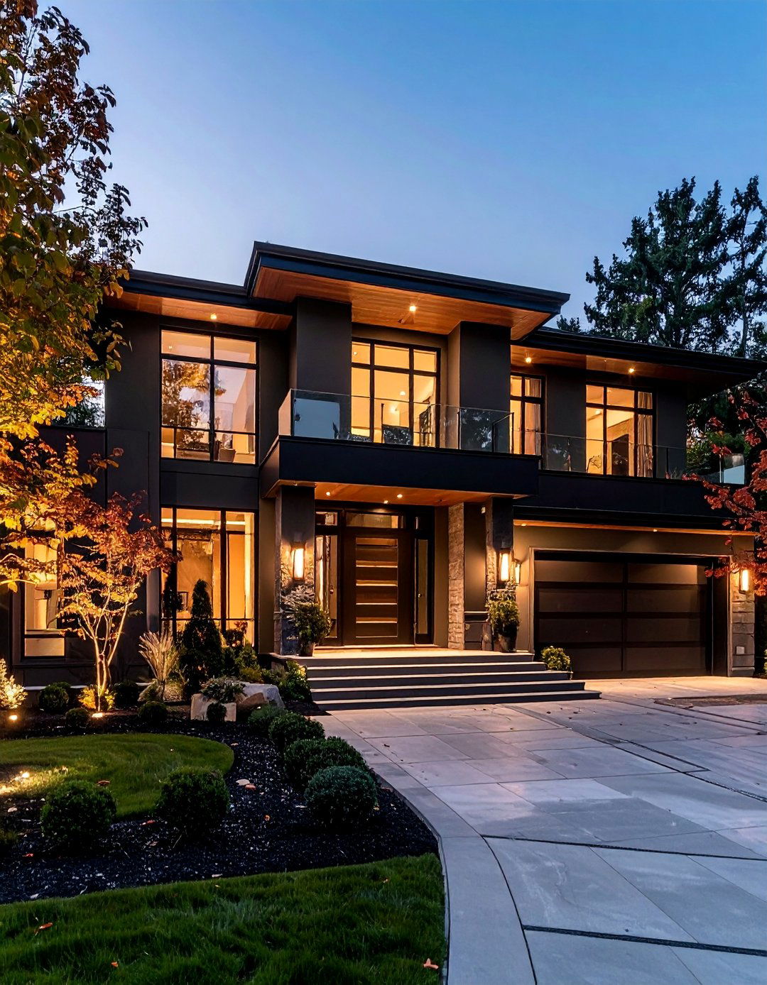 Luxury Estate with Copper Accents - 25 Dark Olive Green House Designs