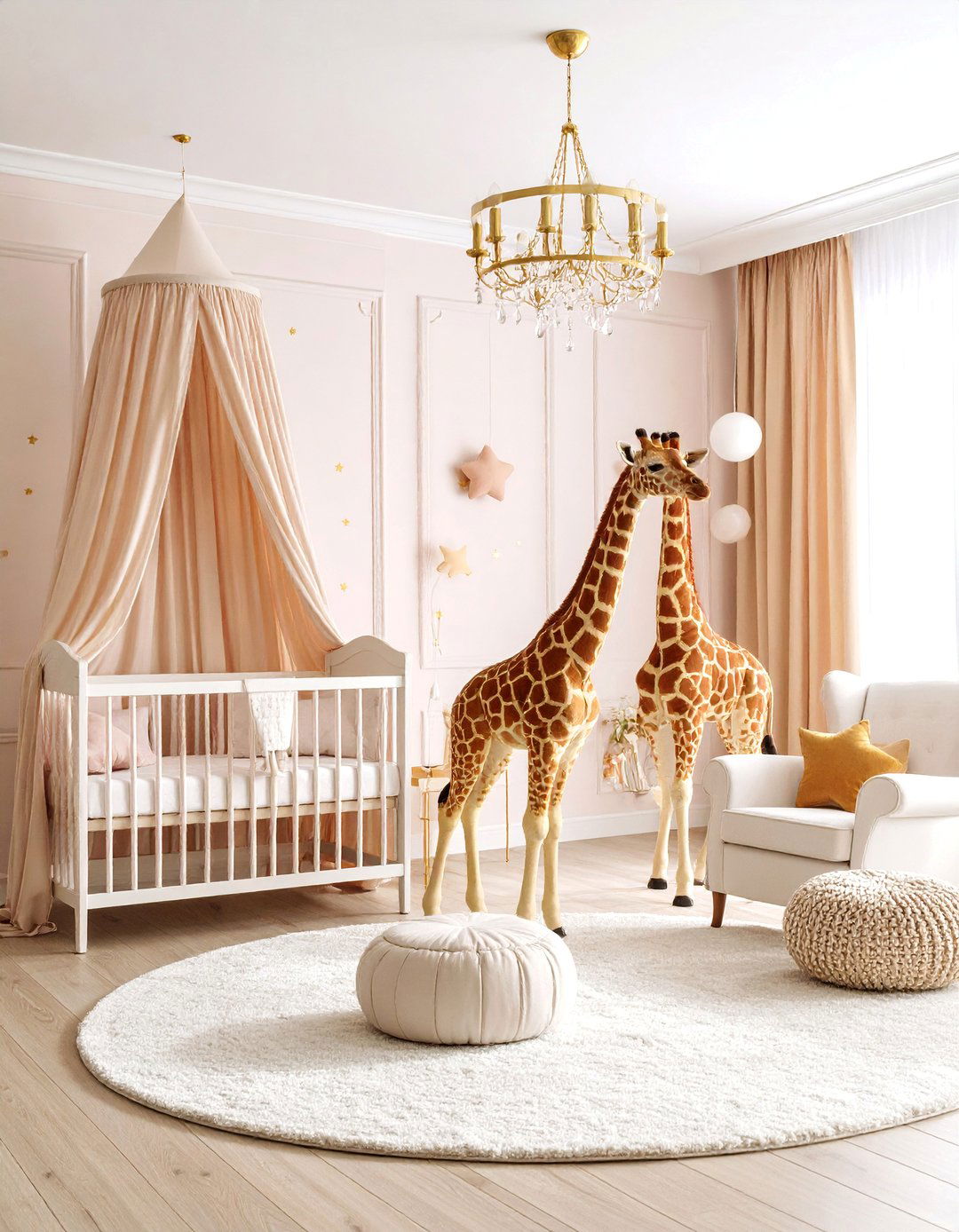 Luxury Giraffe Nursery with High End Finishes and Designer Elements - 25 Giraffe Nursery Ideas
