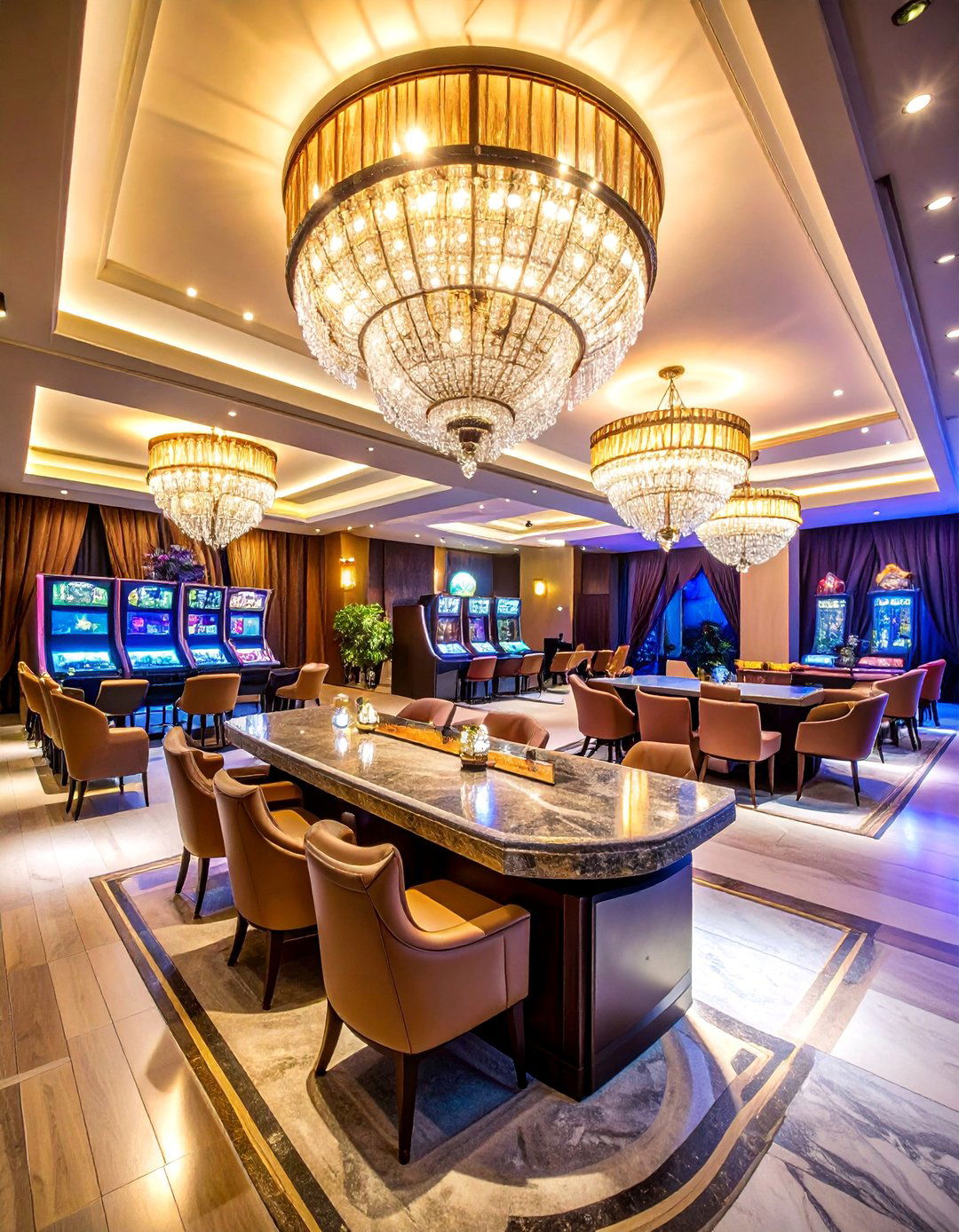 Luxury High End Arcade Lounge with Premium Materials - 25 Arcade Room Ideas
