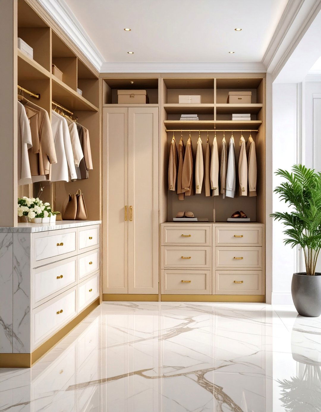 Luxury Hotel Inspired Entry Closet with Concierge Features - 25 Entry Closet Ideas