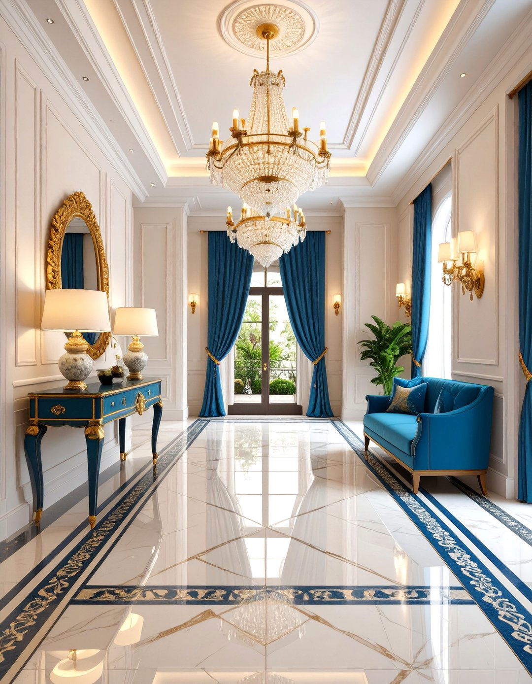 Luxury Hotel Inspired Entryway with Elegant Finishes - 25 Entryway Ideas