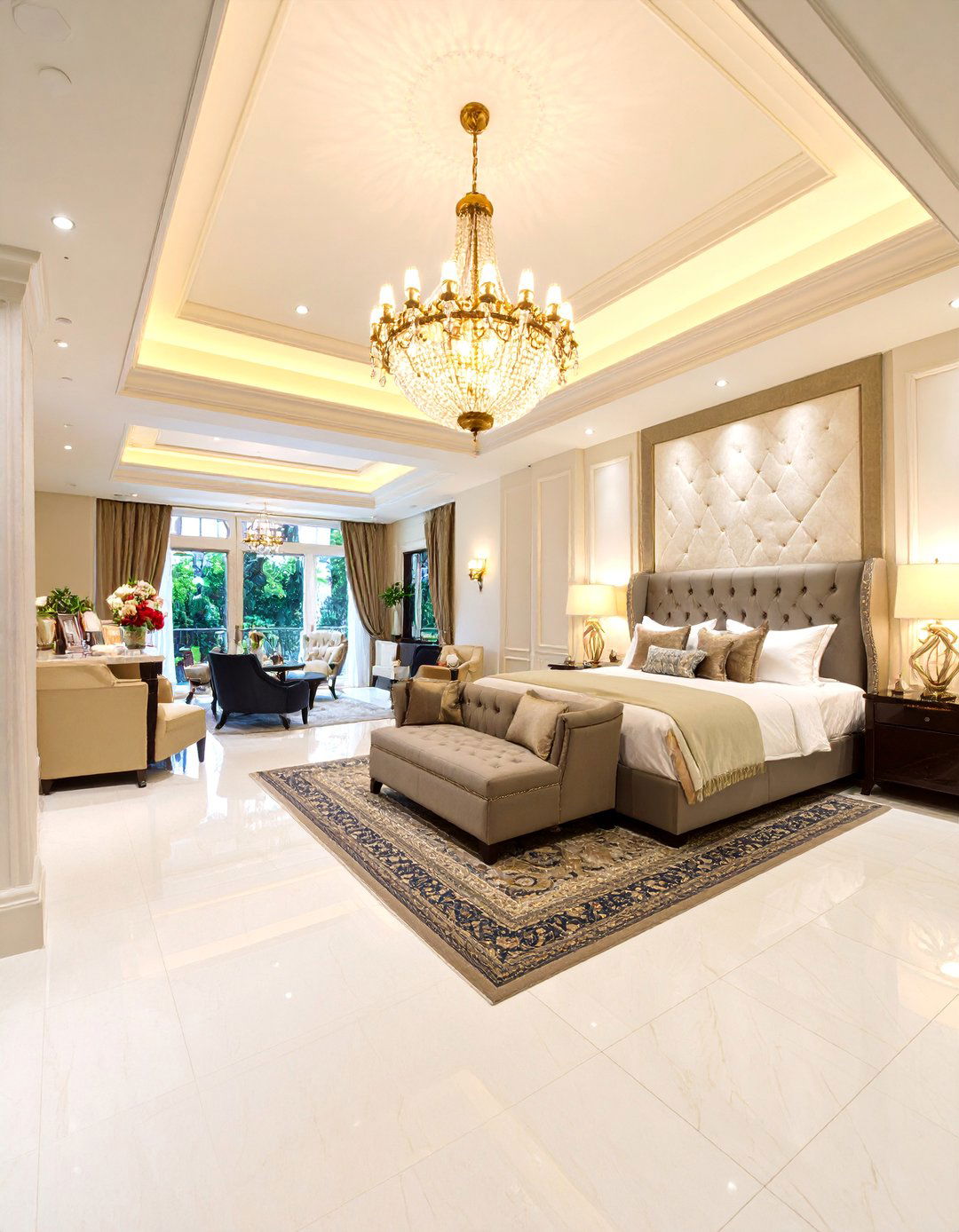 Luxury Hotel Style Basement Master Suite - 25 Basement Bedroom Ideas
