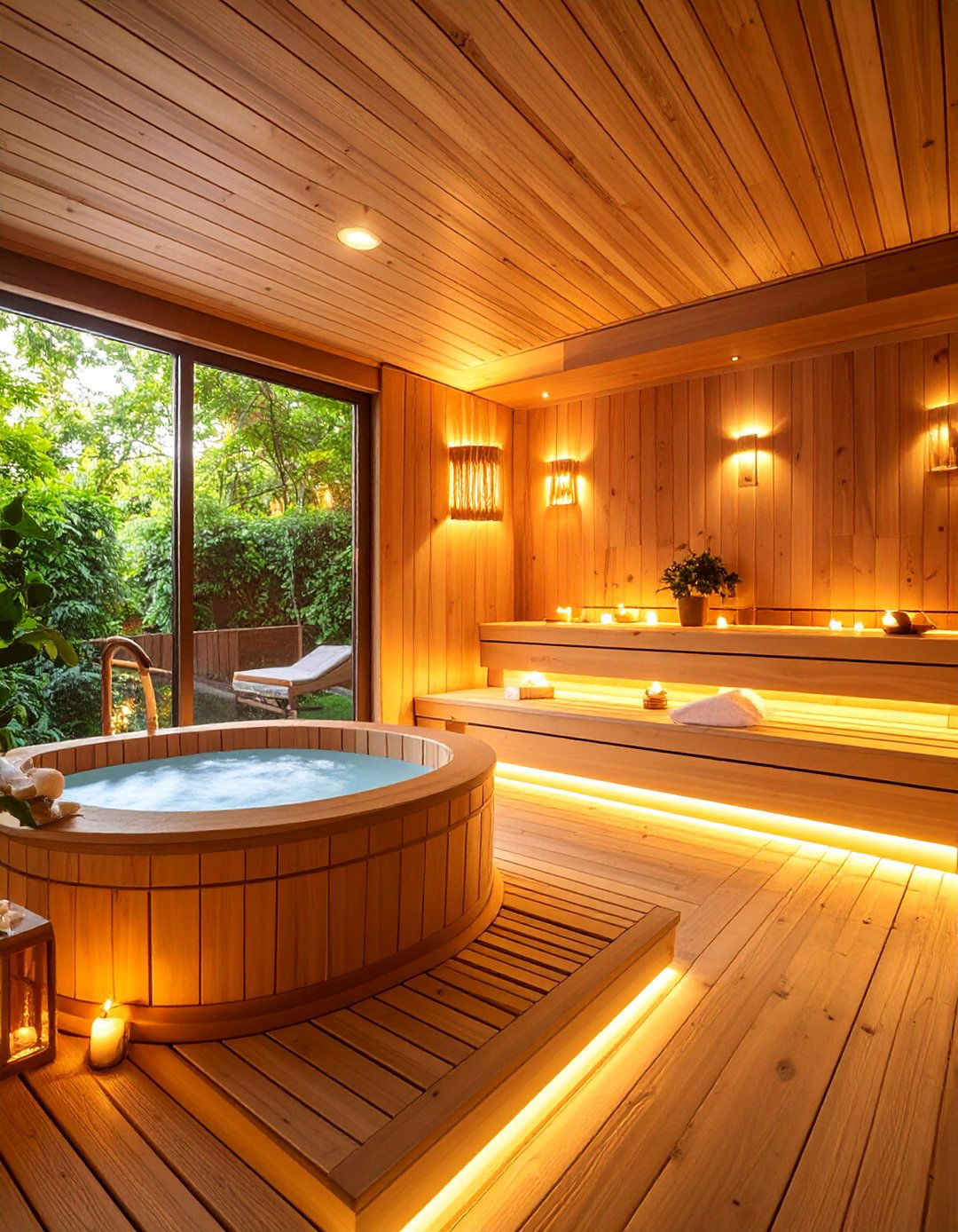 Luxury Hotel Style Suite with Private Sauna - 25 Sauna Room Design Ideas