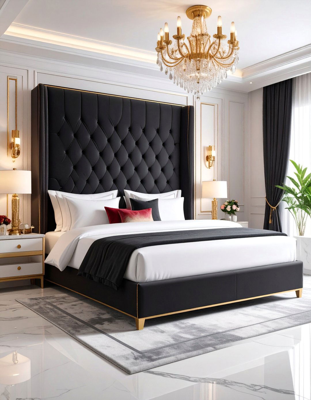 Luxury Hotel Suite Bedroom Style - 25 red black and white bedroom ideas