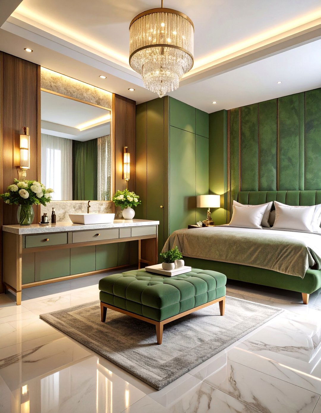 Luxury Hotel Suite Vanity with Professional Features - 25 Makeup Vanity Ideas