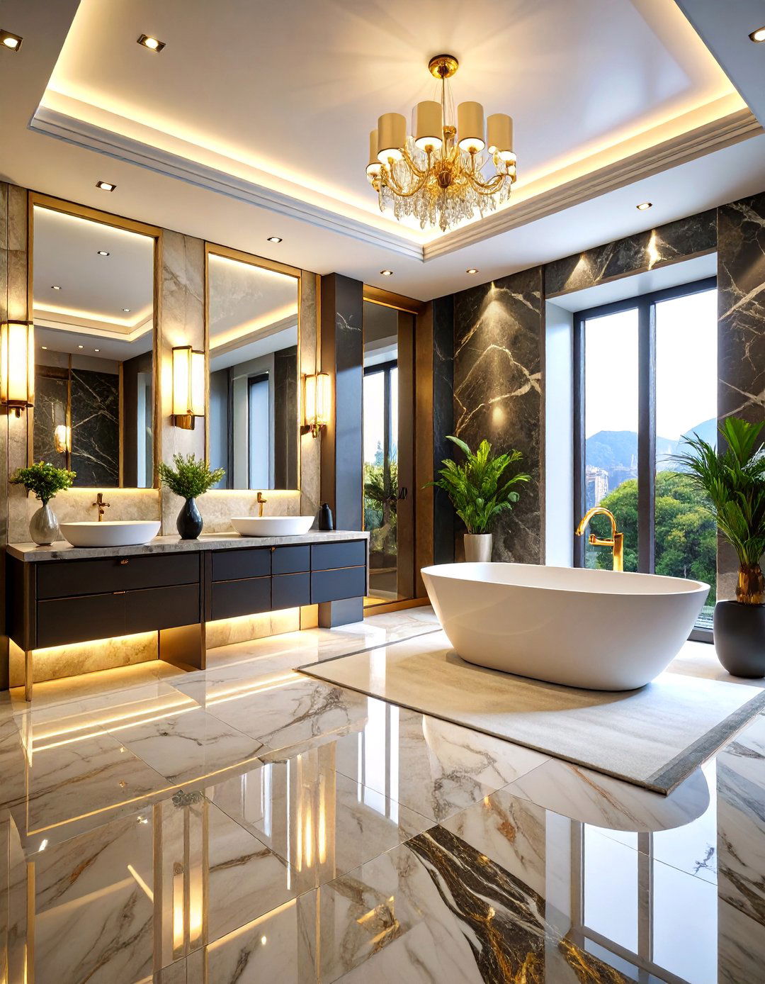 Luxury Marble Office Bathroom Suite - 25 Office Bathroom Ideas