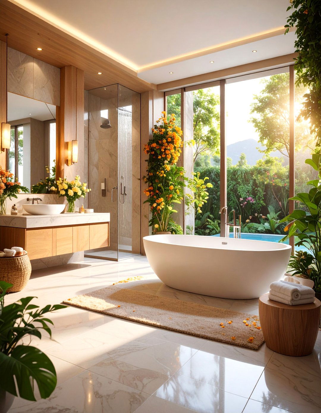Luxury Master Bathroom with Separate Zones - 25 Bathroom Remodel Ideas