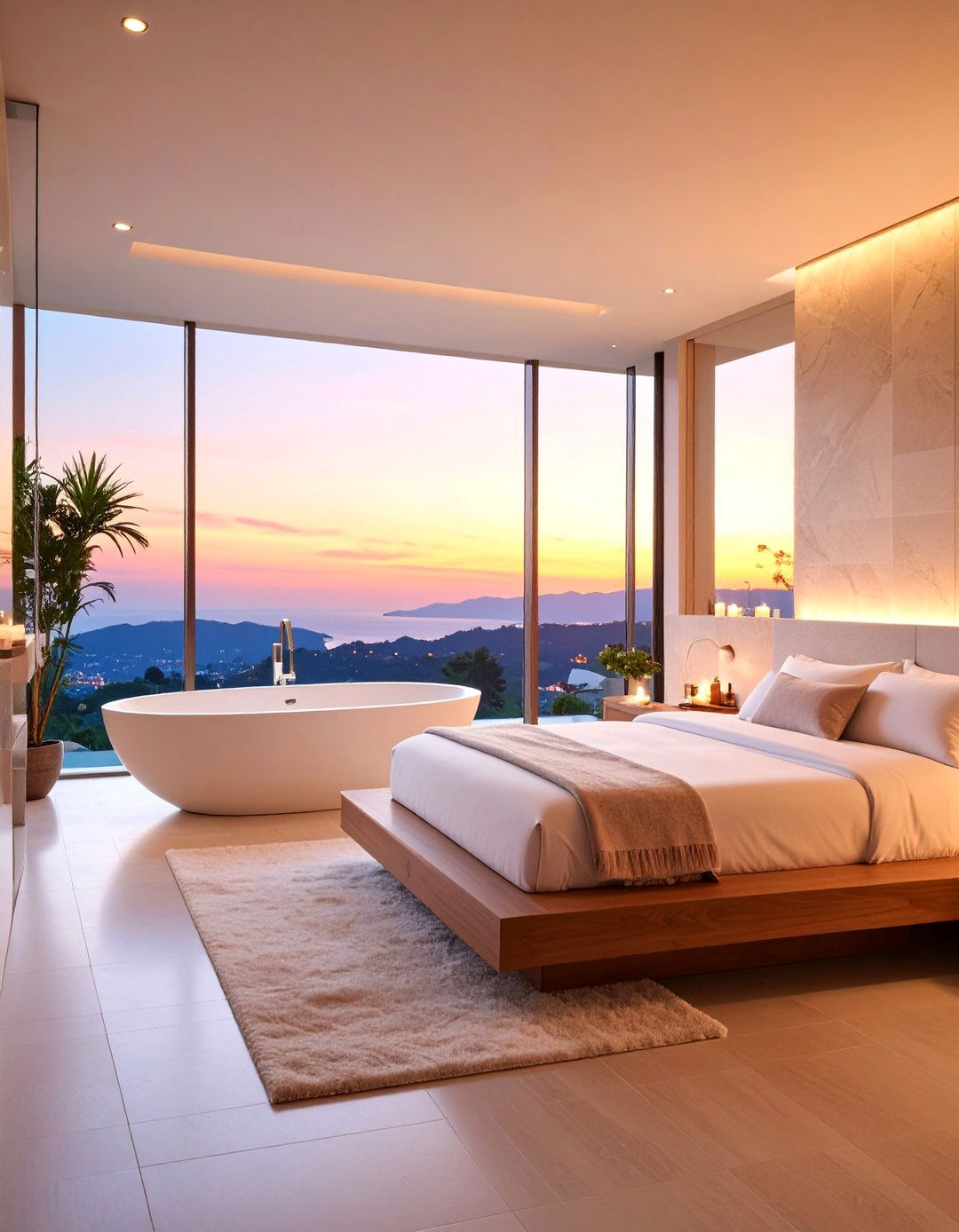 Luxury Master Suite Penthouse with Spa Features - 25 Penthouse Design Ideas