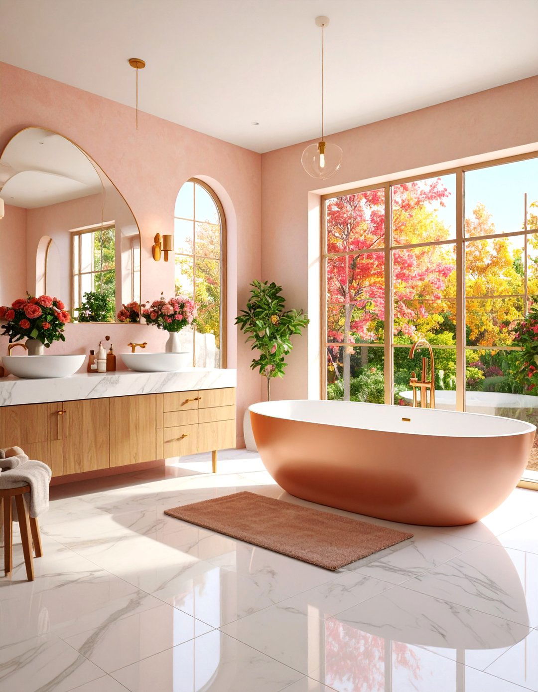 Luxury Master Suite with Separate His and Hers Areas - 25 Large Bathroom Ideas