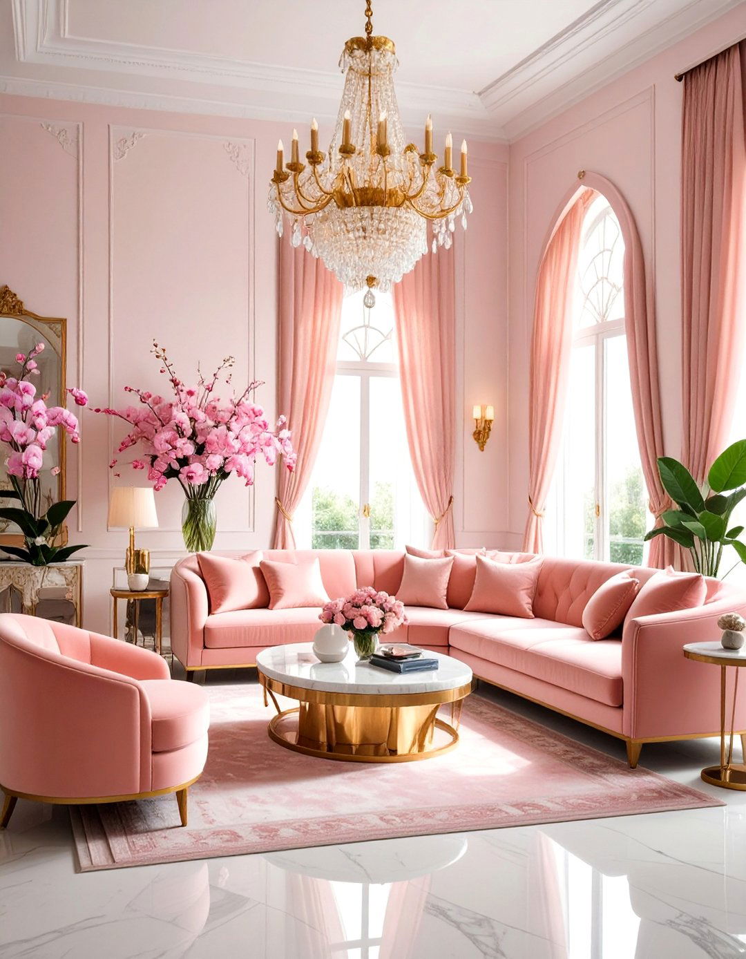Luxury Orange Couch Living Room with High End Finishes - 25 Orange Couch Living Room Ideas