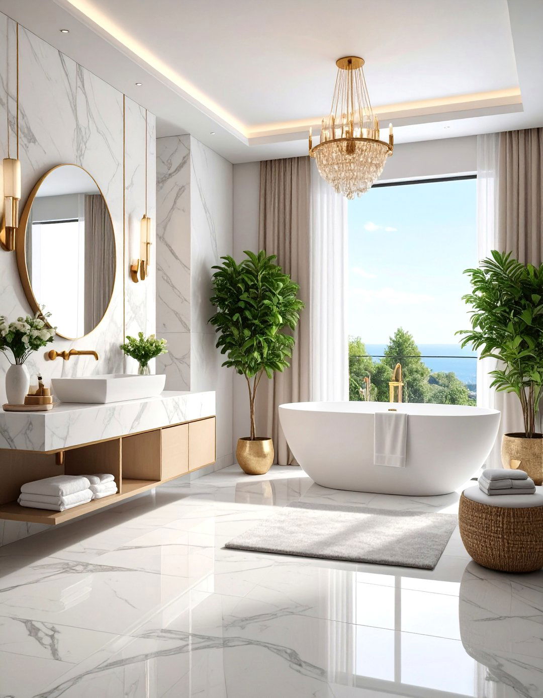 Luxury Penthouse with Premium Materials - 25 Bathroom Staging Ideas