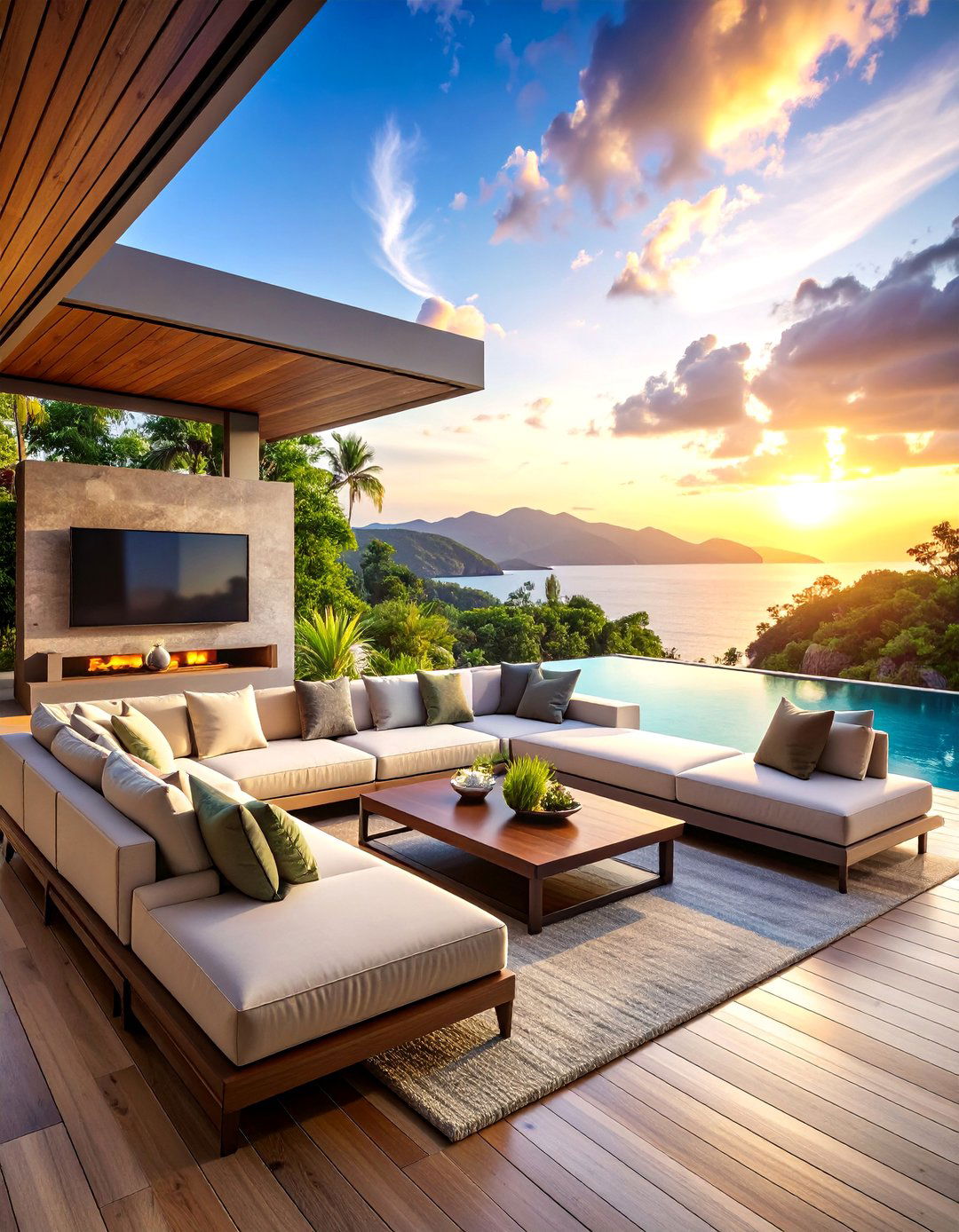 Luxury Resort Lanai with High End Features - 25 Lanai Porch Ideas