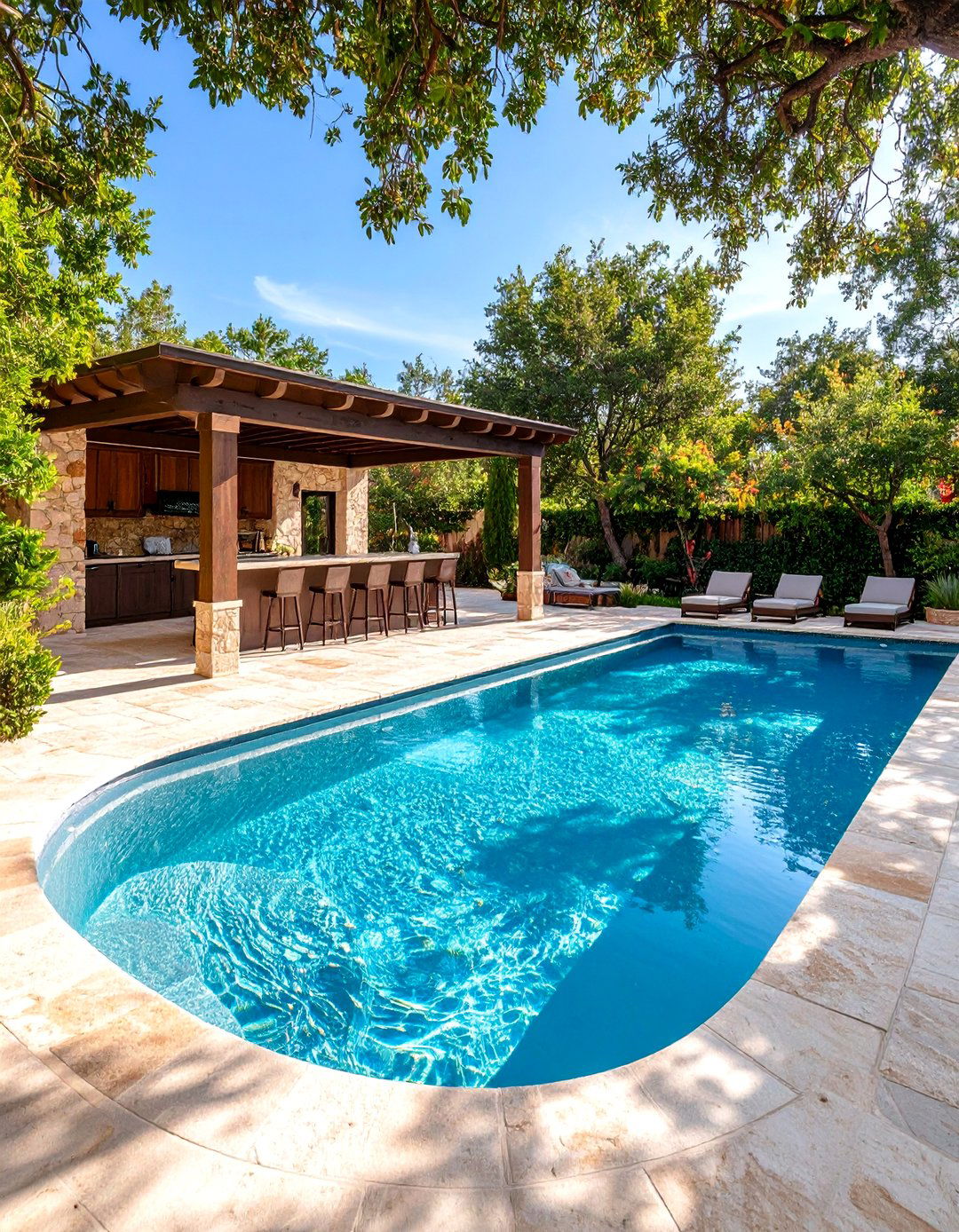 Luxury Resort Spool with Swim Up Bar - 25 Spool Pool Ideas