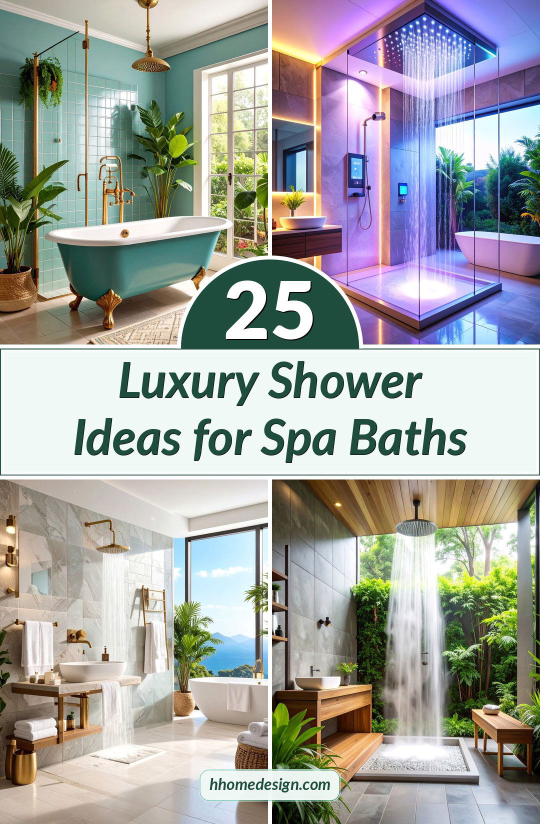 25 Luxury Shower Ideas for Spa Baths