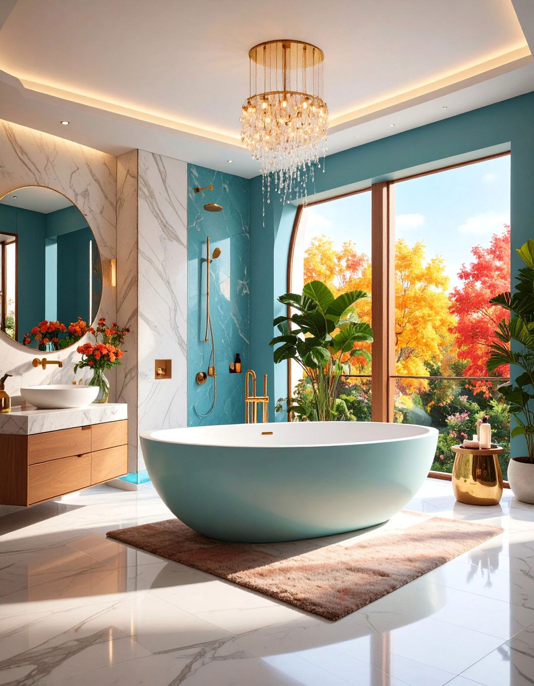 Luxury Spa Maximalist Bathroom - 25 Maximalist Bathroom Design Ideas