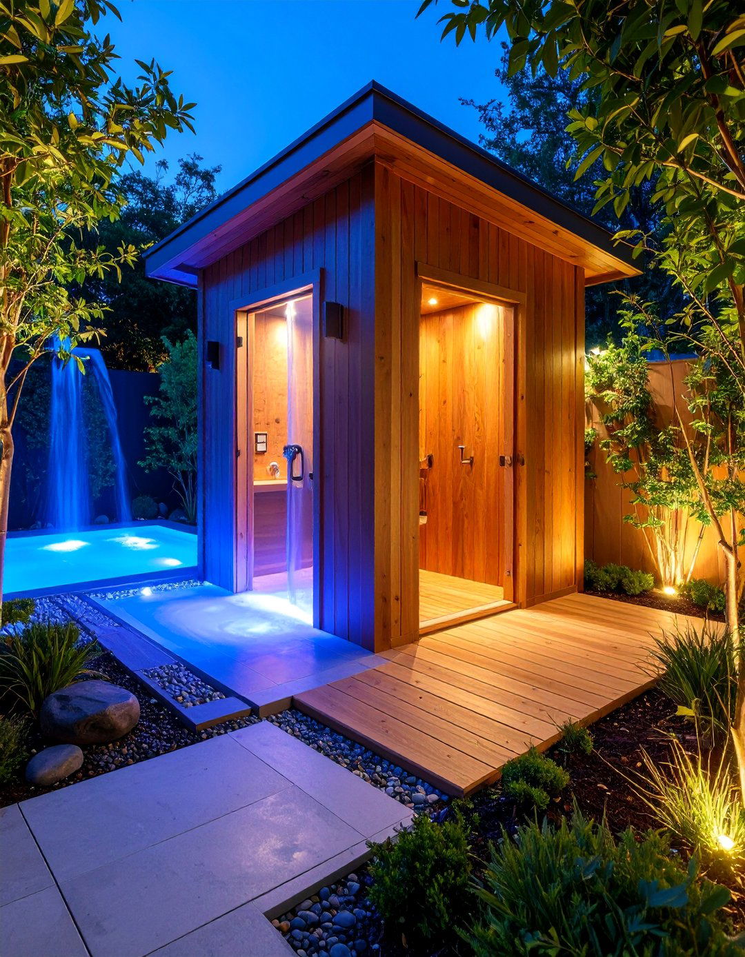 Luxury Spa Outhouse with Hot Water System - 25 Outhouse Design Ideas