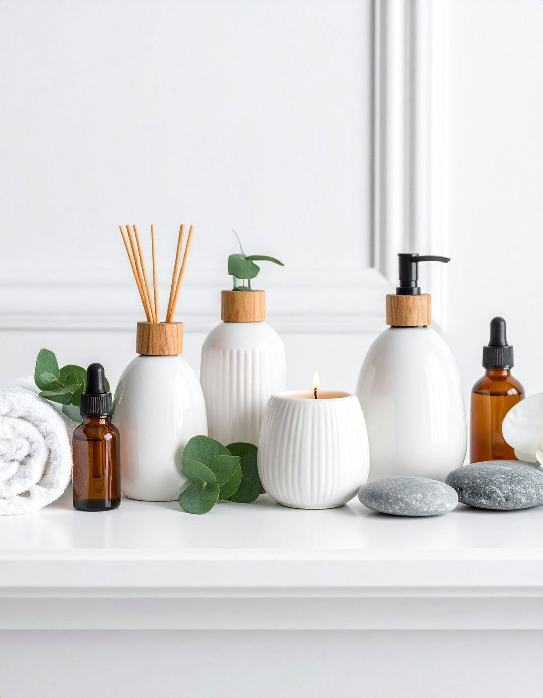Luxury Spa Spring Retreat Ambiance - 25 Spring Mantel Decor Ideas