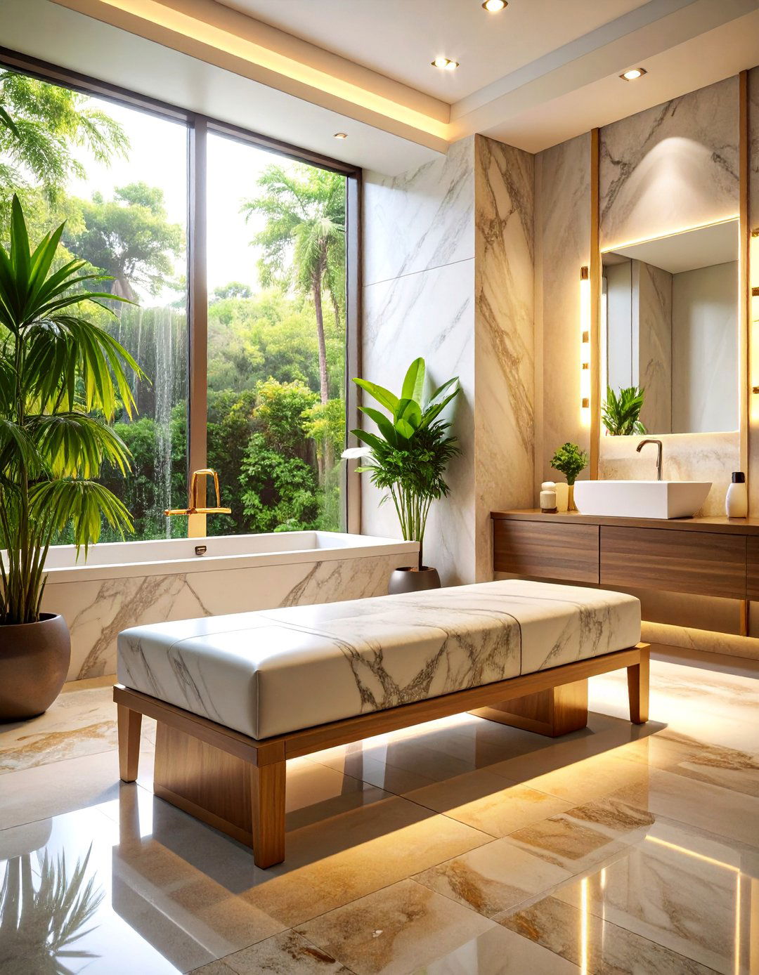 Luxury Spa Walk In Shower Bench with Premium Materials - 25 Walk in Shower Ideas With Bench