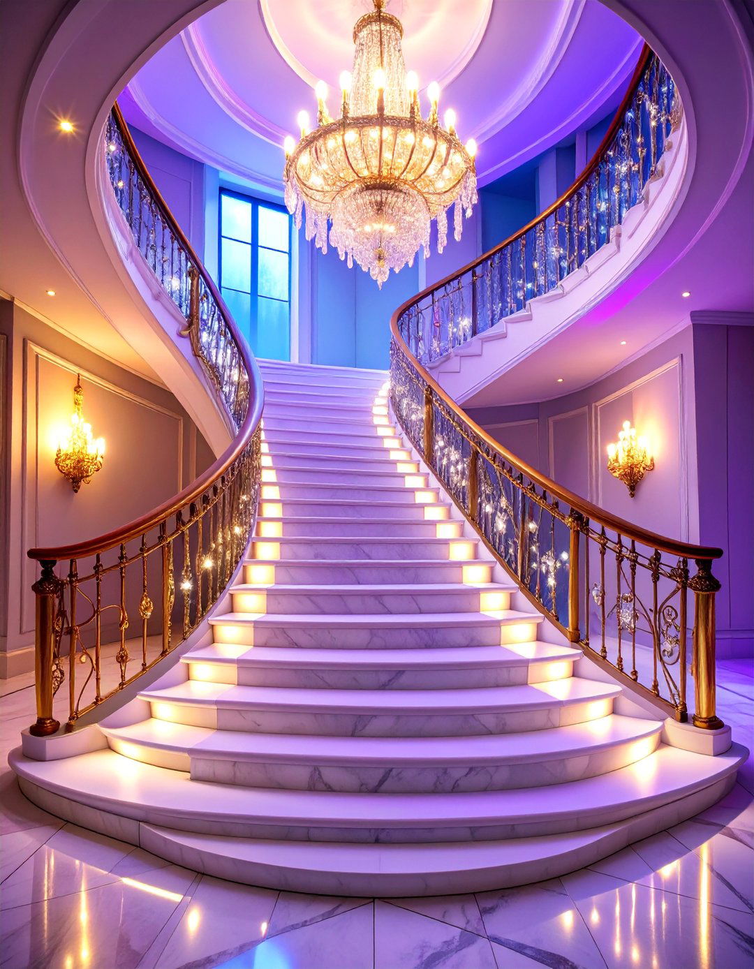 Luxury Staircase Lighting with Premium Materials - 25 Staircase Lighting Ideas