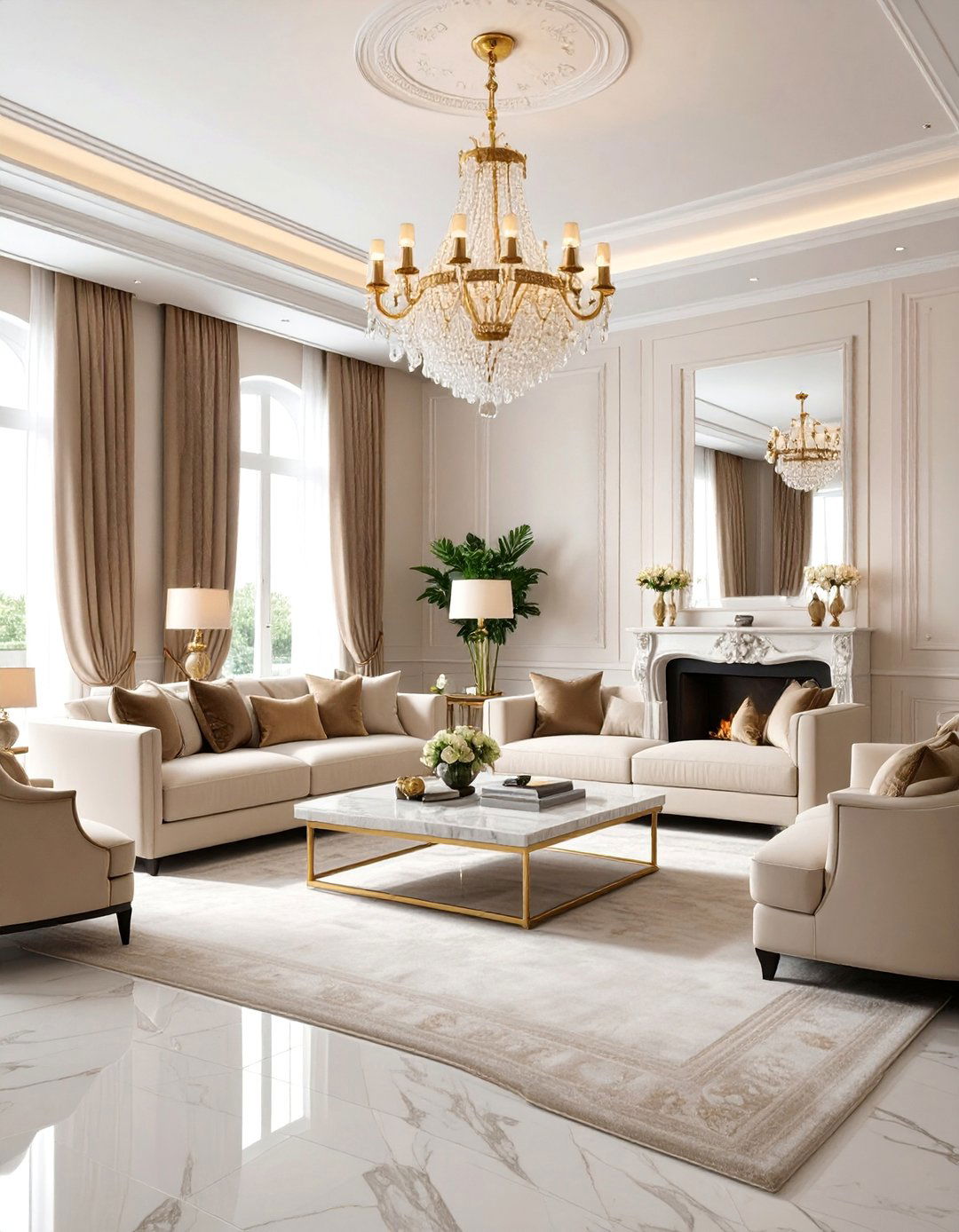 Luxury Taupe Living Room with Premium Materials - 25 Taupe Living Room Ideas