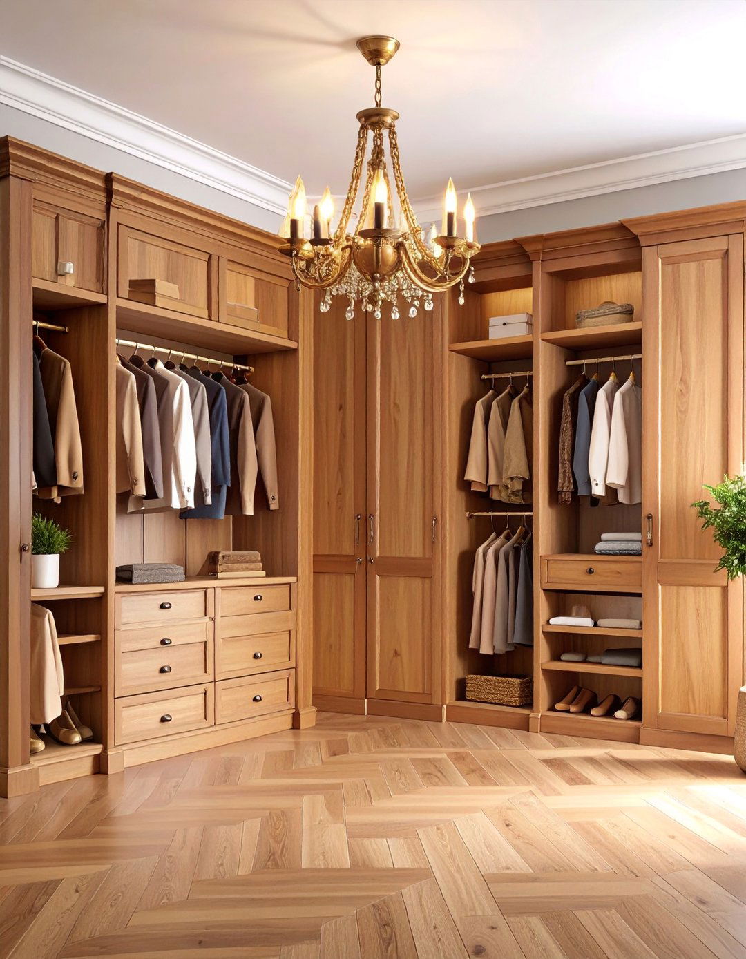 Luxury Traditional Entry Closet with Crown Molding - 25 Entry Closet Ideas