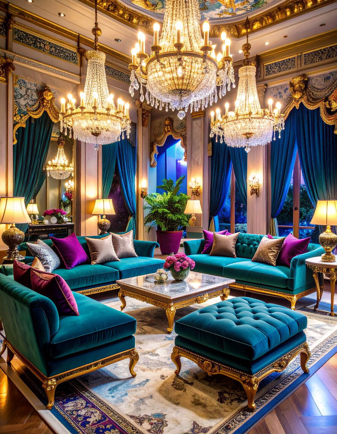Luxury Velvet Floor Cushion Parlor - 25 Floor Seating Ideas