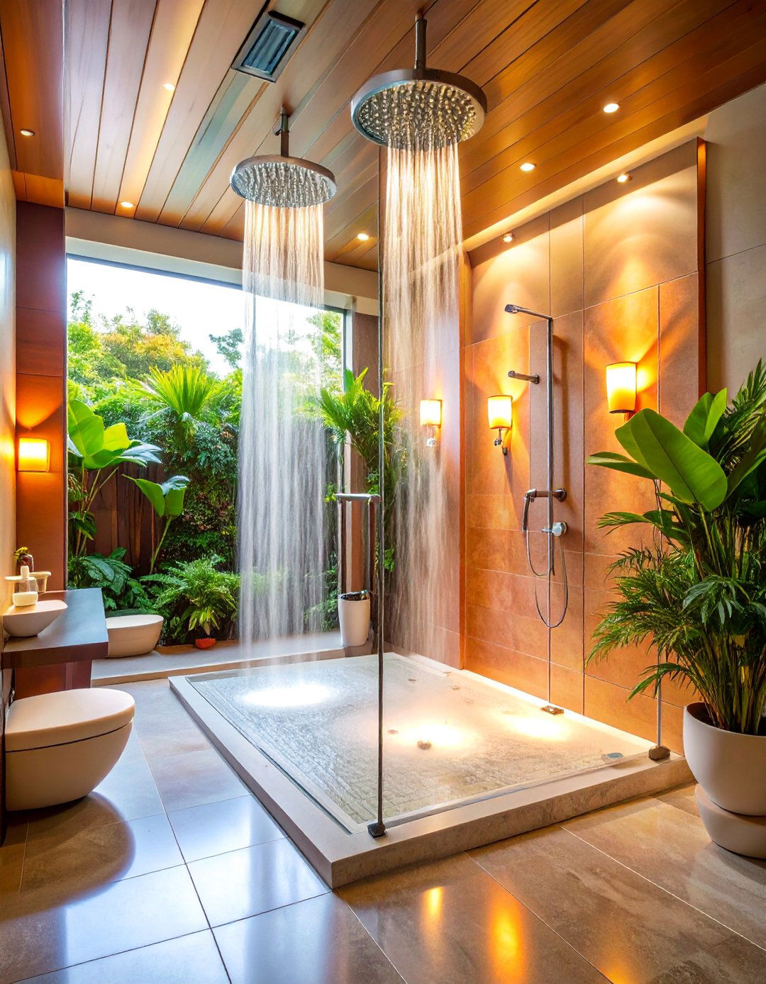 Luxury Walk In Shower with Spa Amenities - 25 Handicap Bathroom Ideas