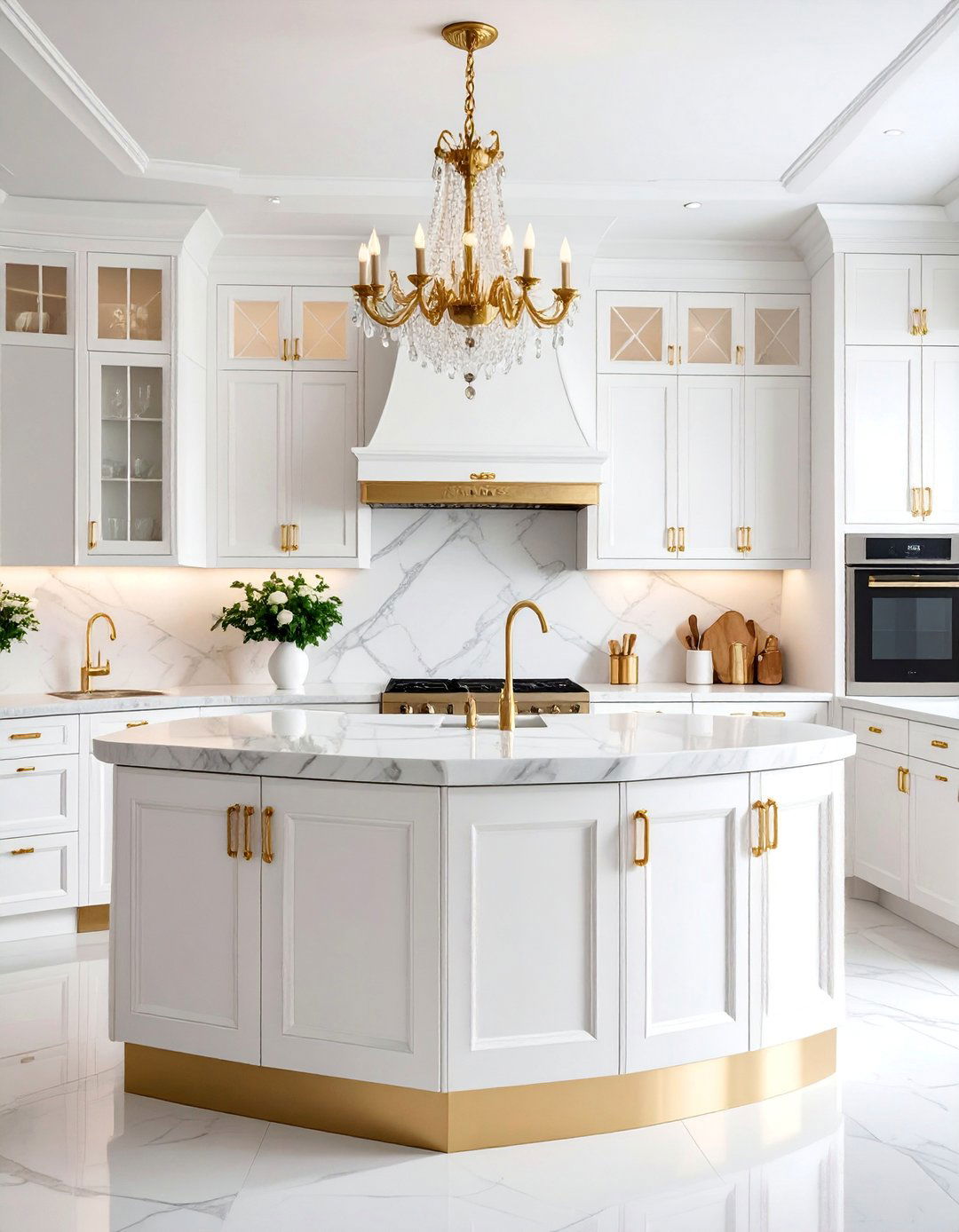 Luxury White Cabinets with Gold Plated Hardware - 25 White Kitchen Cabinets With Gold Hardwar
