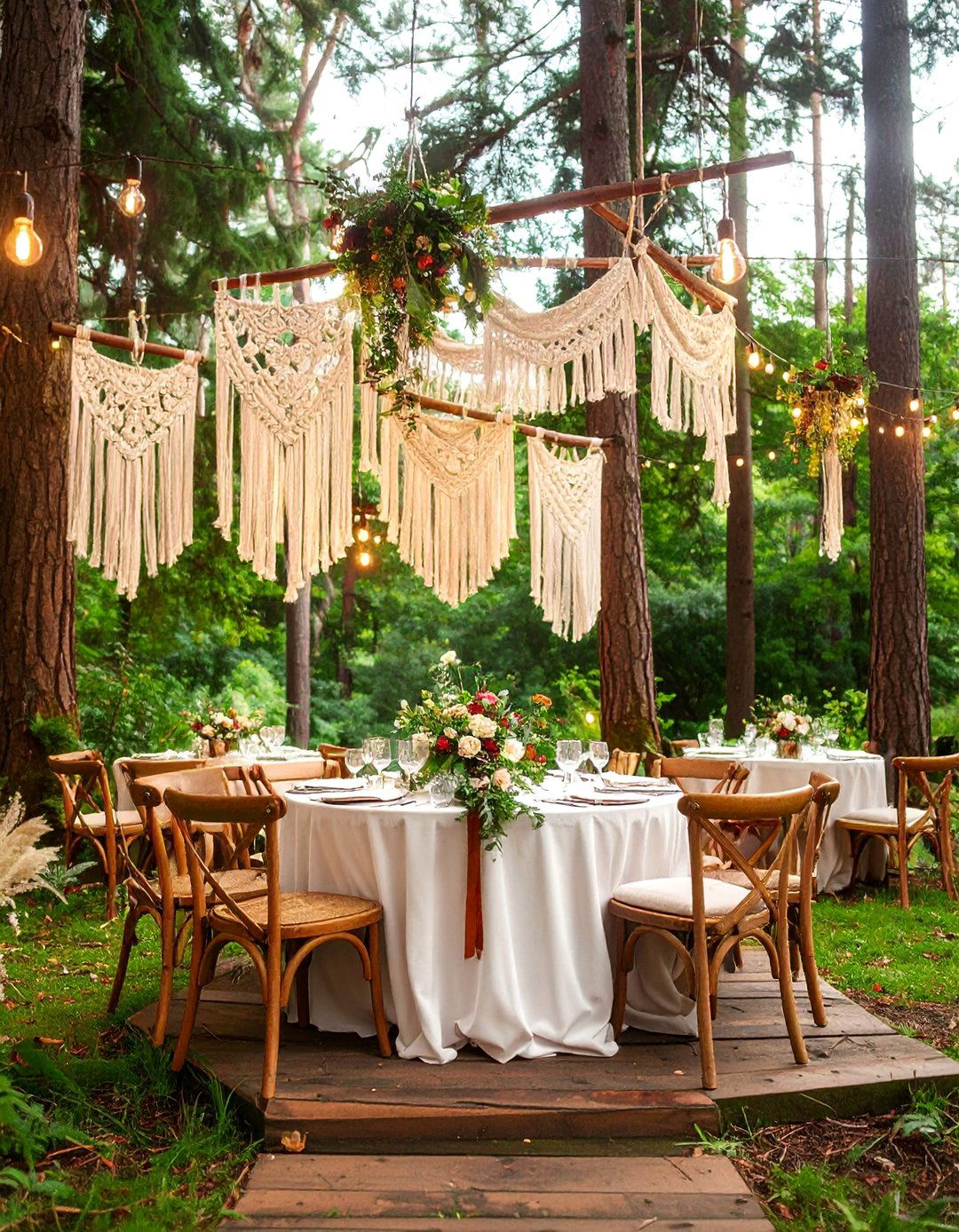 Macrame Forest Wedding with Hanging Garden Elements - 25 boho wedding ideas