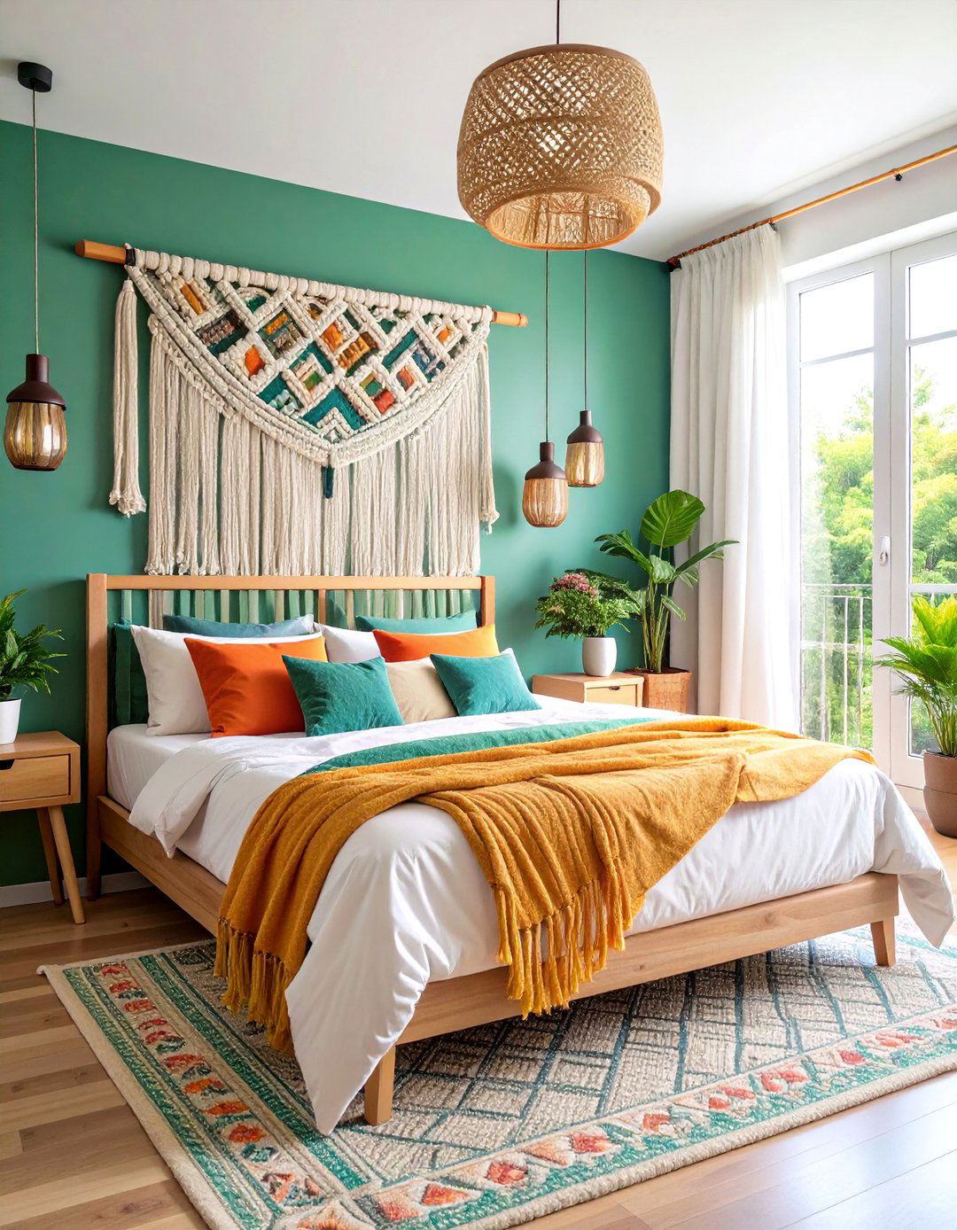 Macrame Wall Hanging Art Installation - 25 No Headboard Ideas