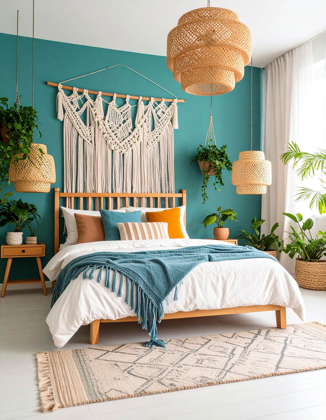 Macrame Wall Hanging Bohemian Bedroom - 25 Hippie Bedroom Ideas