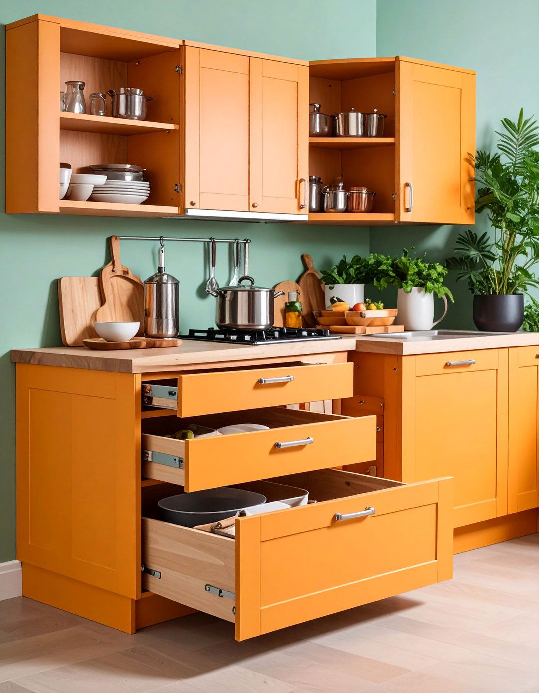 Magic Corner Pull Out System with Multi Level Access - 25 Kitchen Corner Ideas