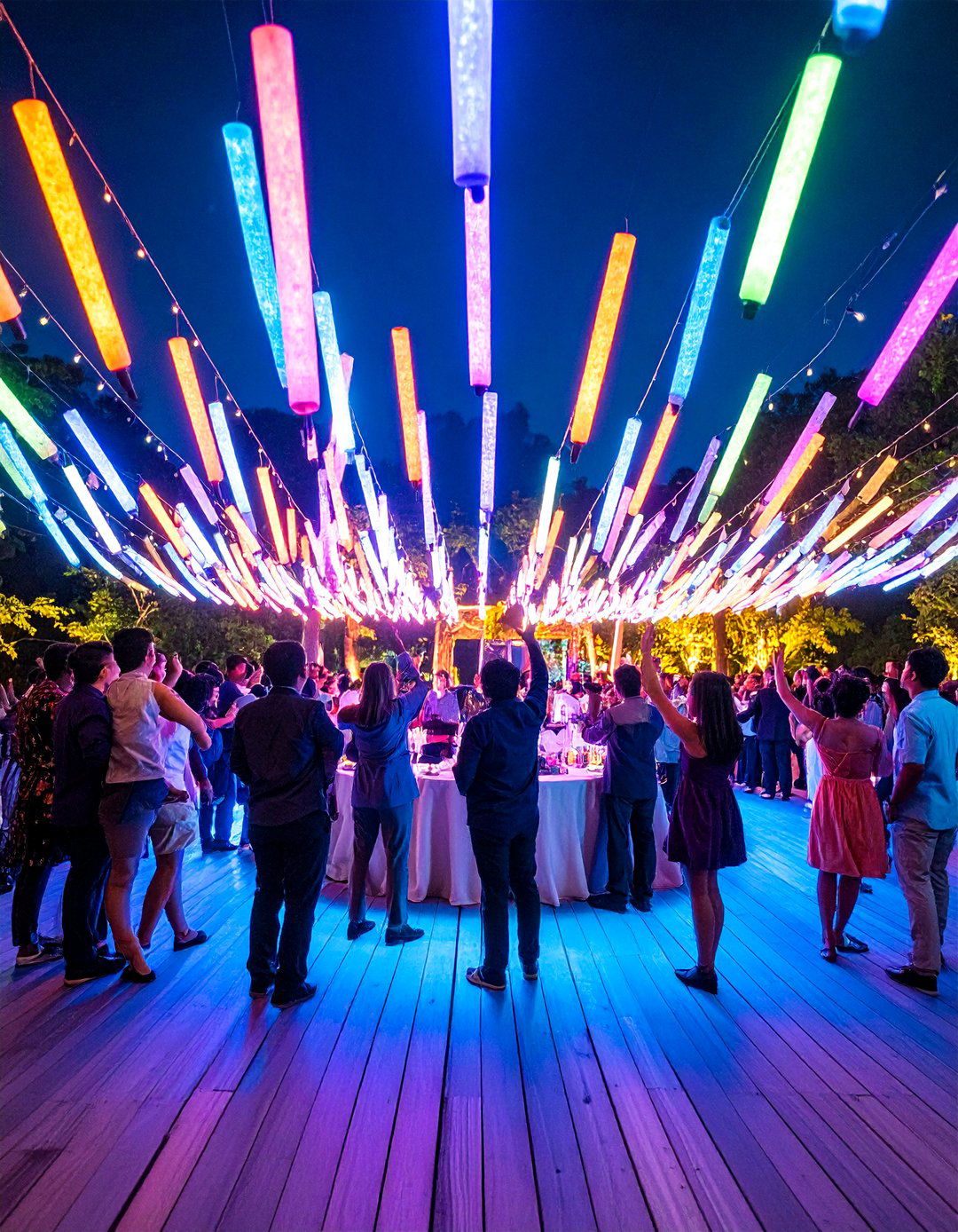 Magical LED Light Display - 25 Wedding Send-off Ideas