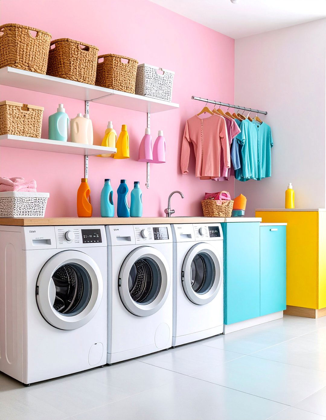 Magnetic Accessory Laundry Closet with Smart Solutions - 25 Laundry Closet Ideas