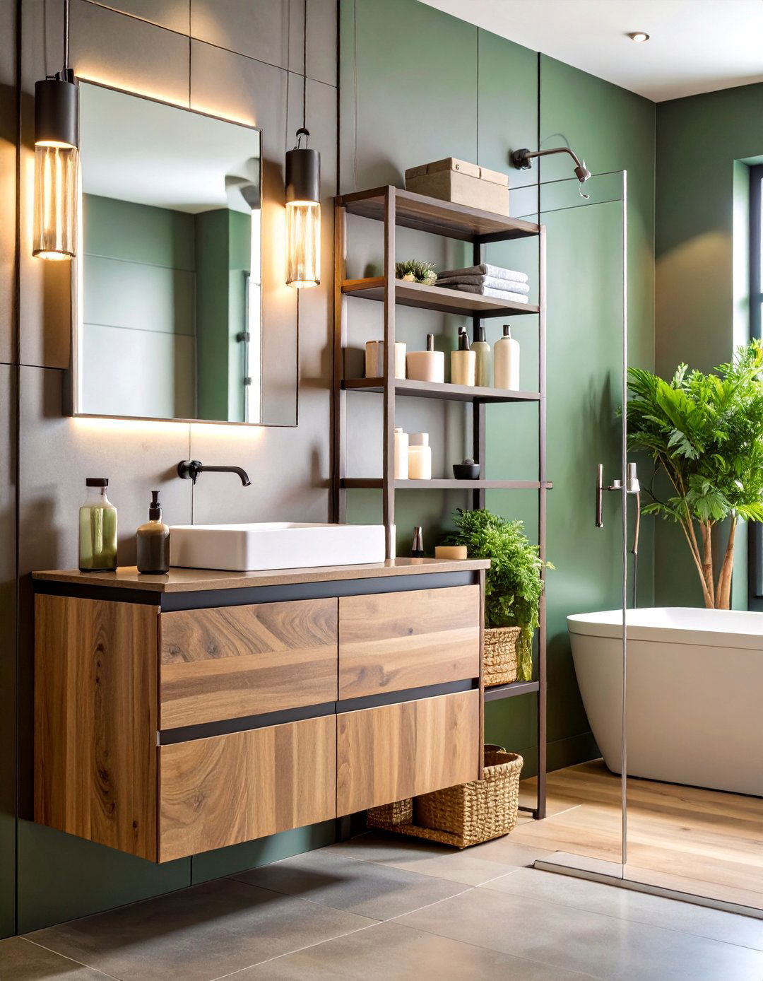 Magnetic Bathroom Organizer System on Metal Panels - 25 Bathroom Wall Storage Ideas