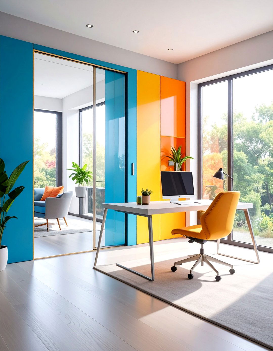 Magnetic Push to Open Hidden Door - 25 Home Office Door Ideas