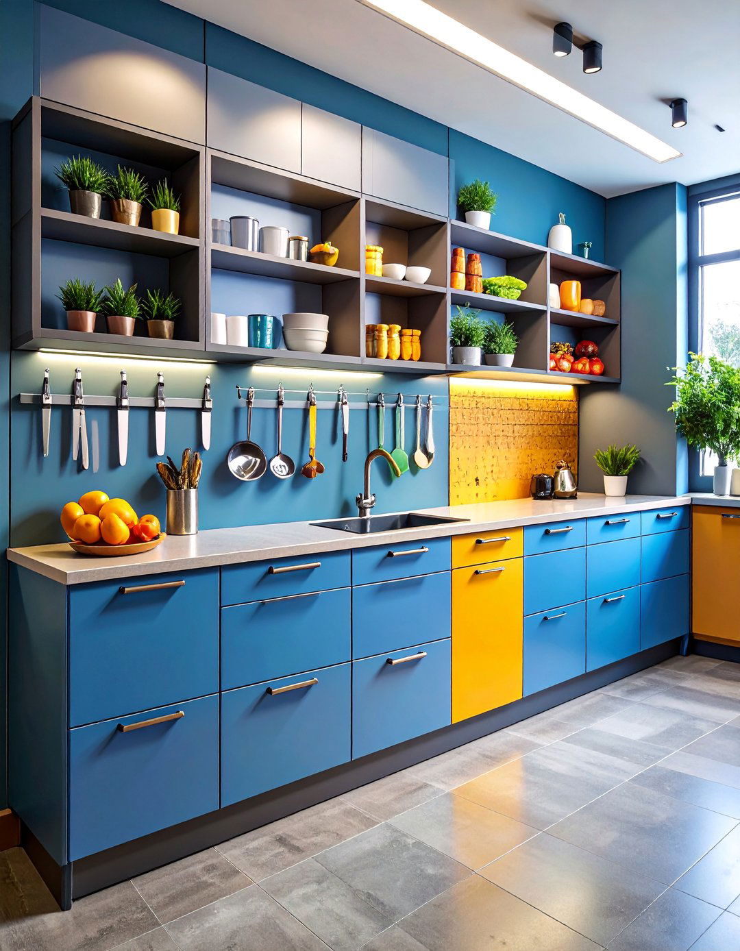 Magnetic Storage Wall with Modular Components - 25 Small Kitchen Storage Ideas