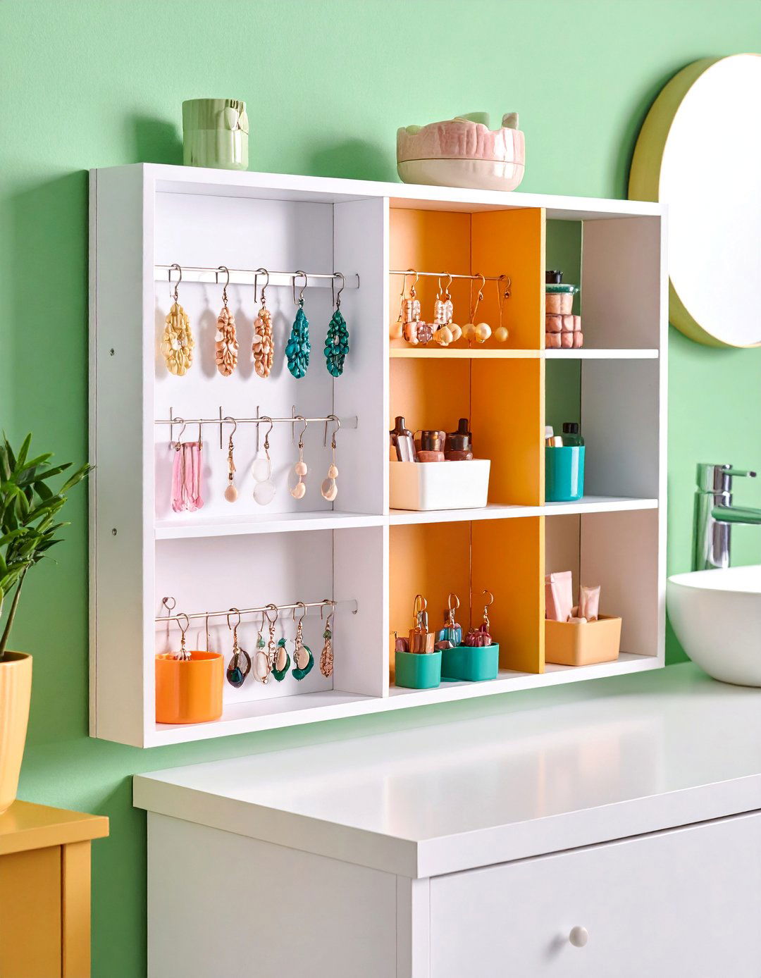 Magnetic Strip Earring Organizer - 25 Earring Storage Ideas