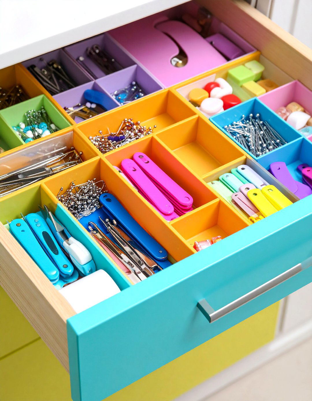 Magnetic Strip Organization with Metal Surface Storage - 25 Bathroom Organization Ideas